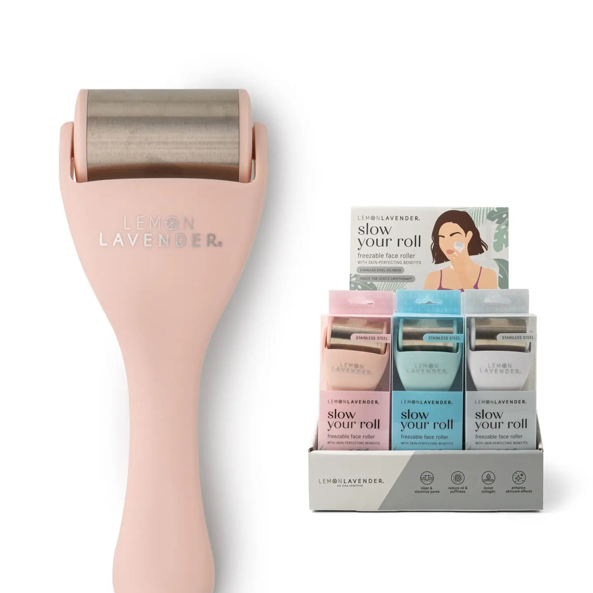 Lemon Lavender Slow Your Roll Freezable Face Roller Massager