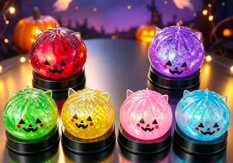 Glitter Gel Unicorn Pumpkin Squishy | Mystery Color