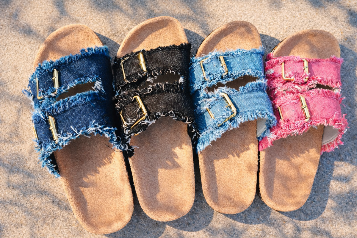Laken Double Buckle Adjustable Comfort Sandal-4 Colors