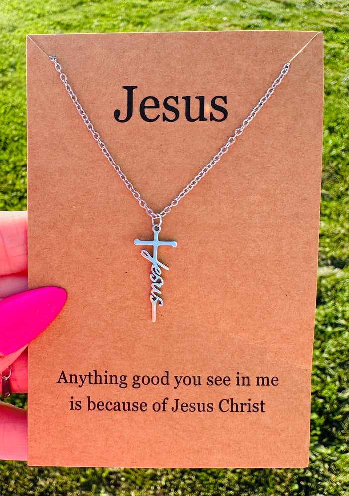 Waterproof Jesus Cross Necklace