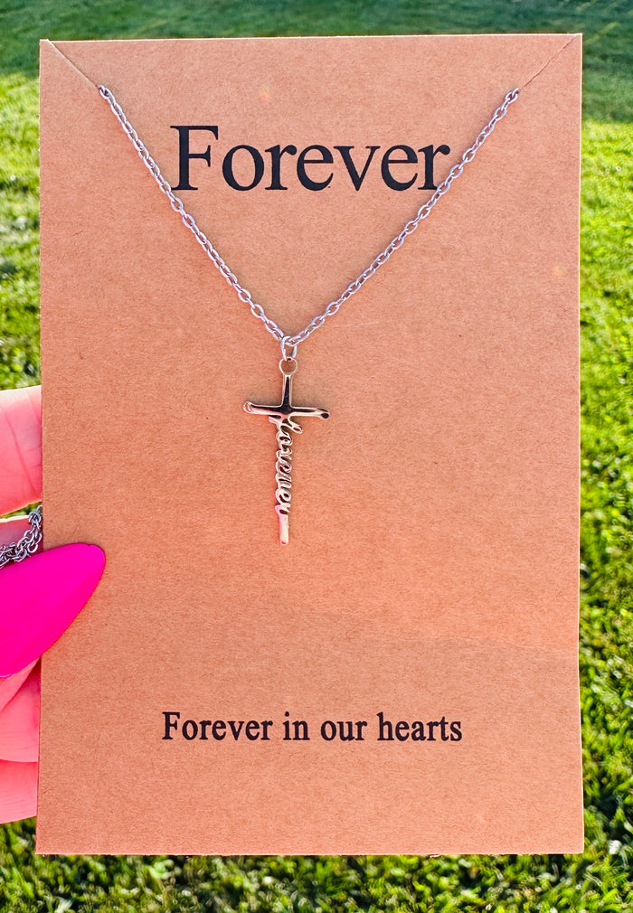 Waterproof Forever Cross Necklace