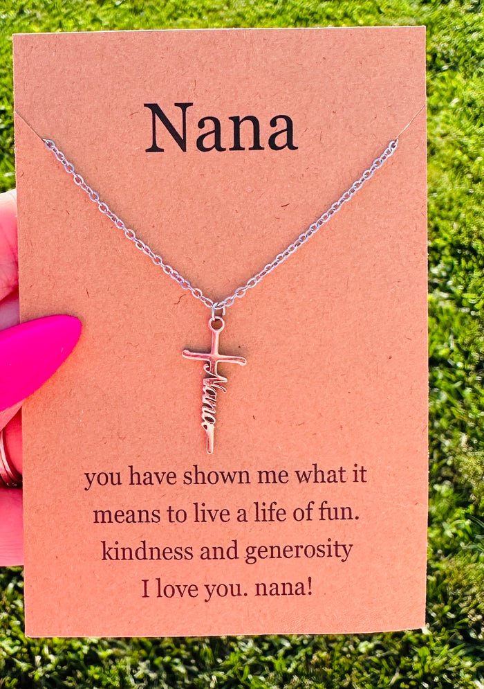 Waterproof Nana Cross Necklace