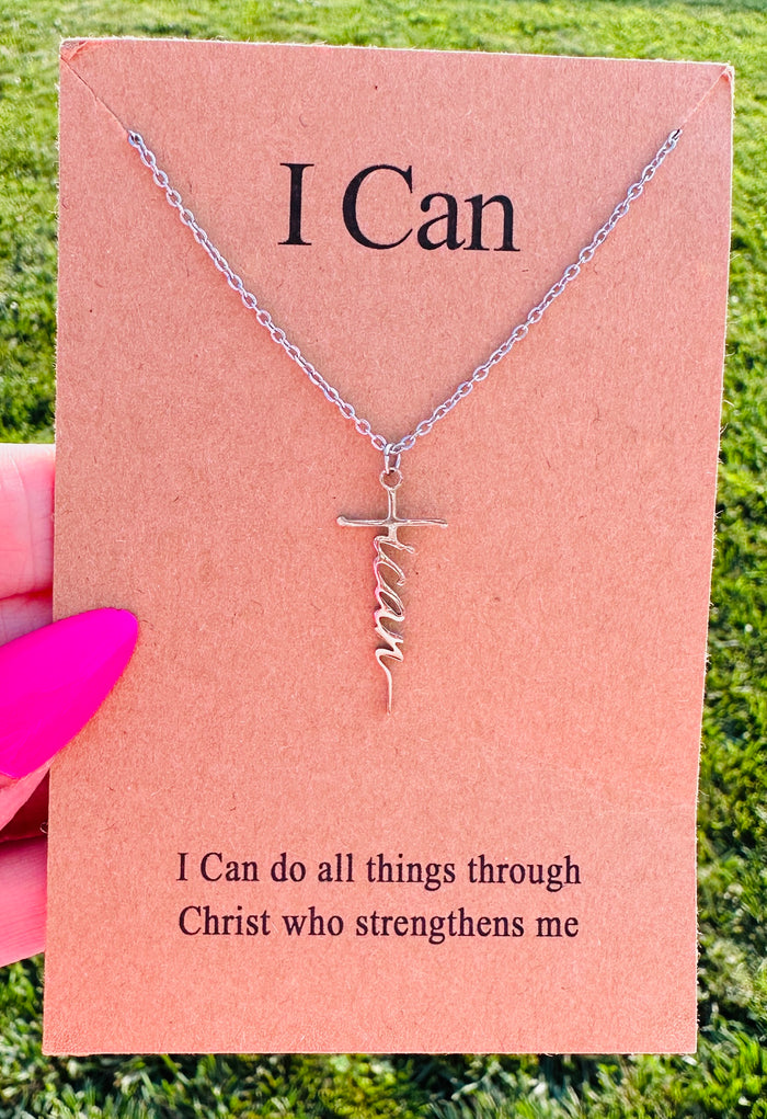 Waterproof I Can Cross Necklace