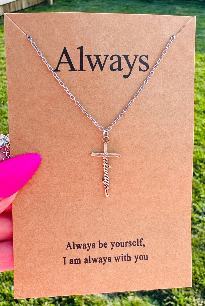 Waterproof Always Cross Necklace