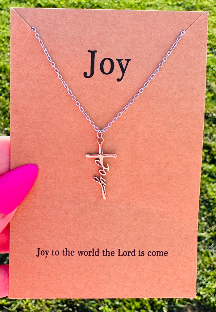 Waterproof Joy Cross Necklace
