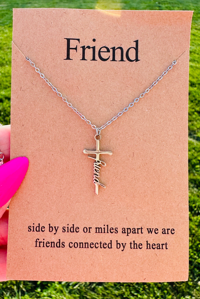 Waterproof Friend Cross Necklace
