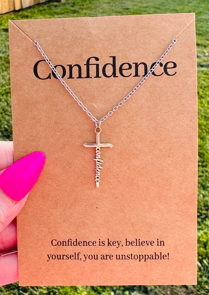 Waterproof Confidence Cross Necklace