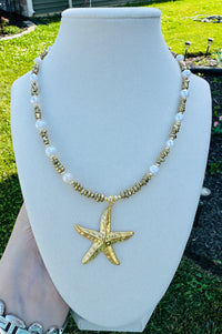 Golden Tide Starfish Necklace