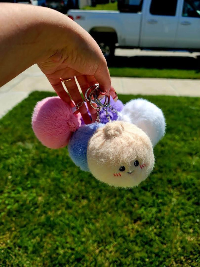 Fuzzy Dumpling Keychains