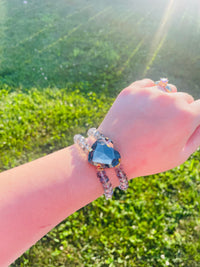 Luxe Crystal Heart Adjustable Bracelet
