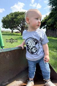 DS KIDS Happy Hereford Tee- GREY