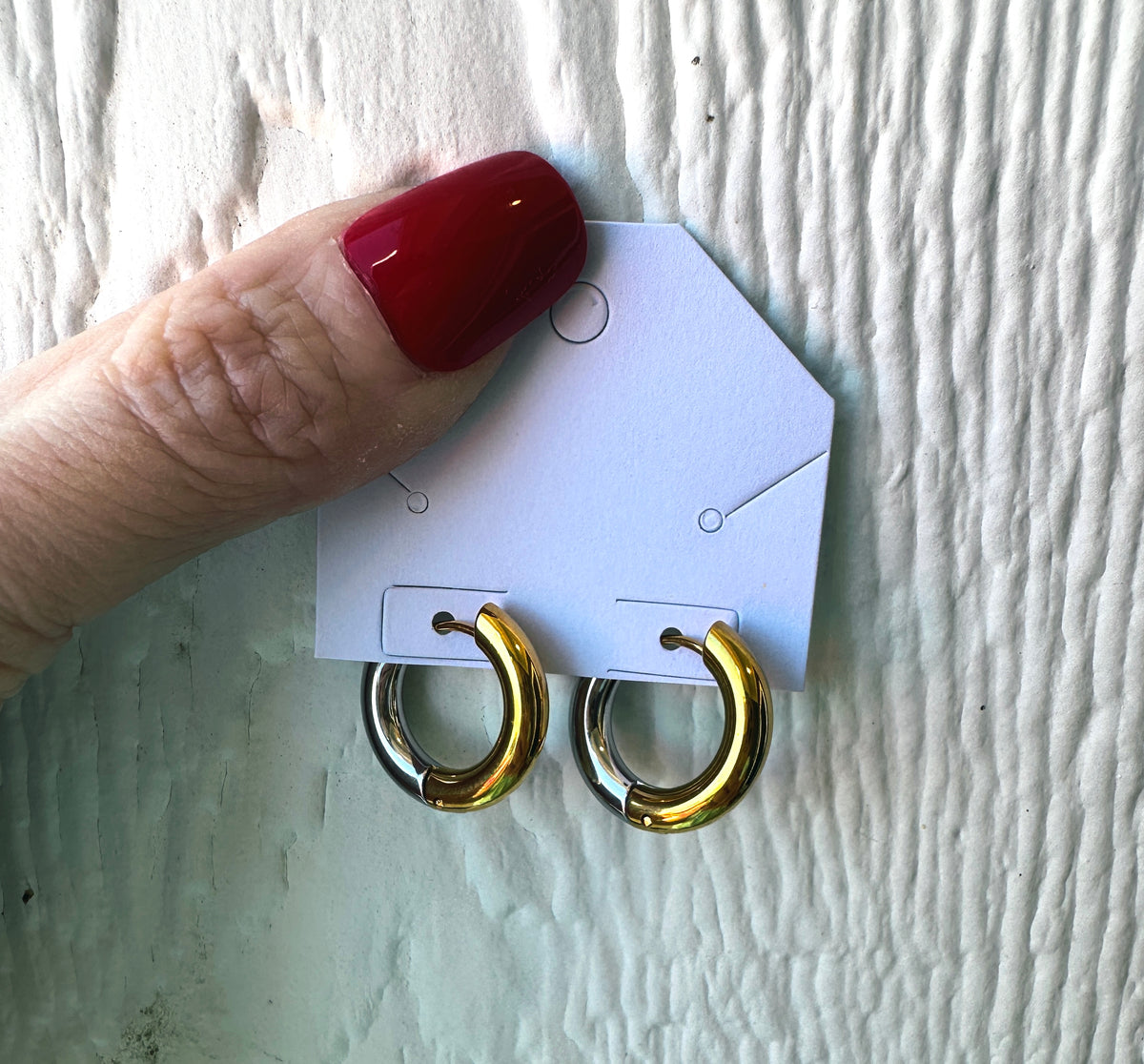 Sloane Two-Tone Waterproof Hoop Earrings