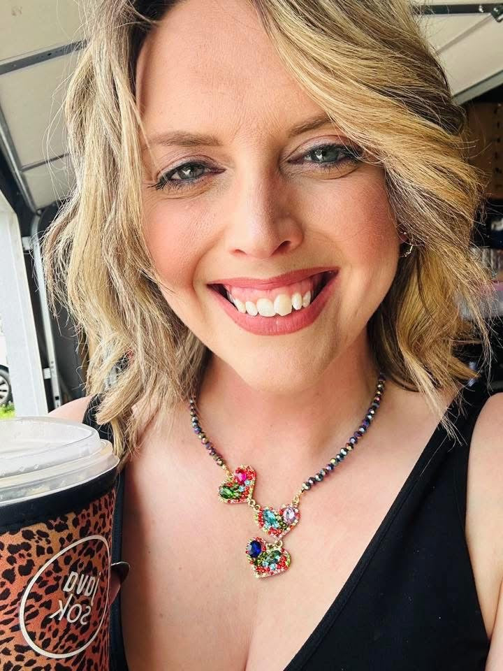 Candy Hearts Triple Heart Necklace