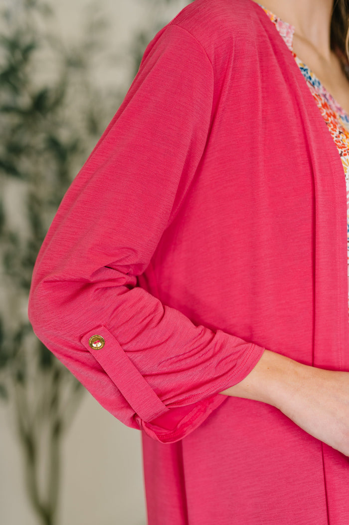 Lizzy Cardigan in Fuchsia