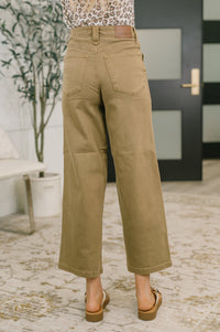 Judy Blue Nancy High Waist Wide Leg Ankle Jean with Vintage Front Yoke
