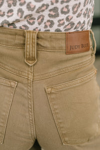 Judy Blue Nancy High Waist Wide Leg Ankle Jean with Vintage Front Yoke