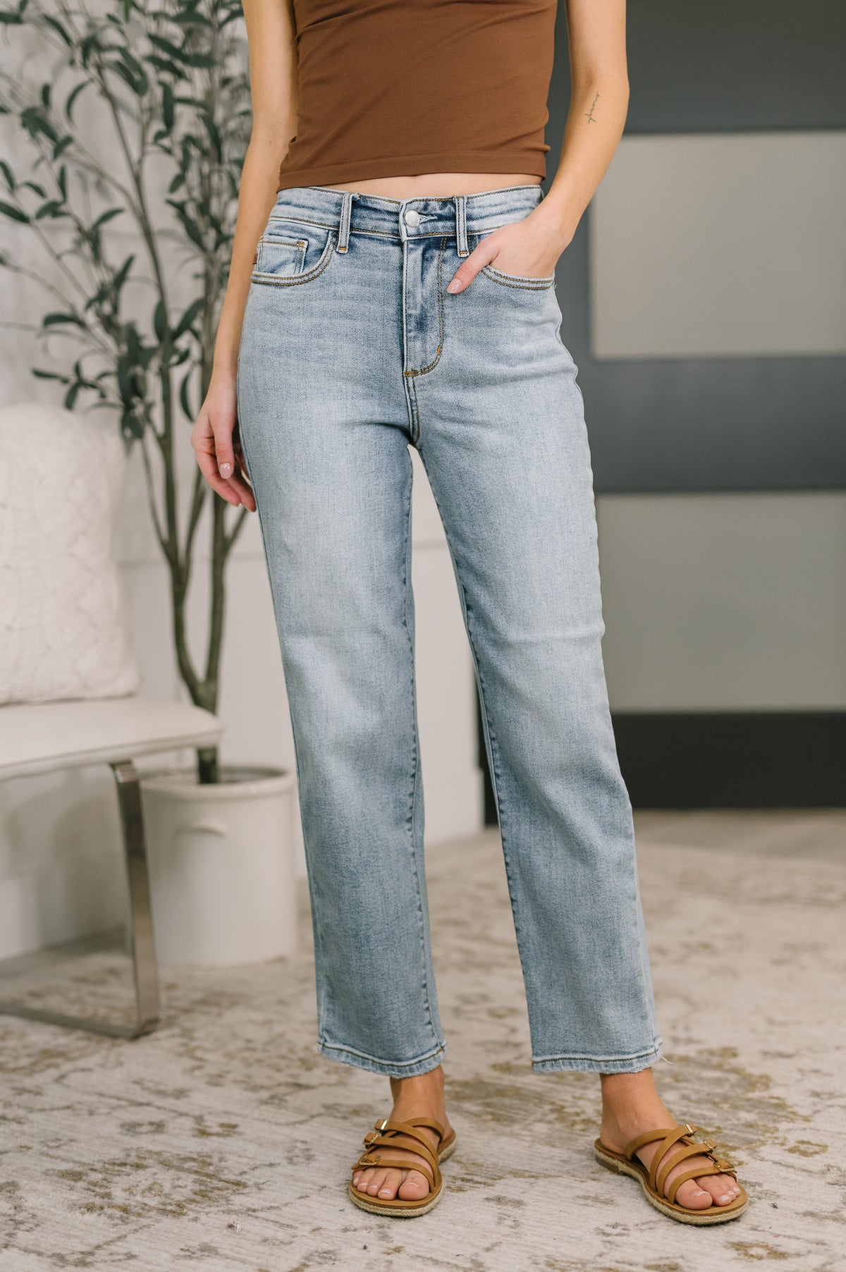 Judy Blue Natalie High Waist Ankle Straight