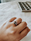 Vienna Moss Agate Rose Gold Ring Set