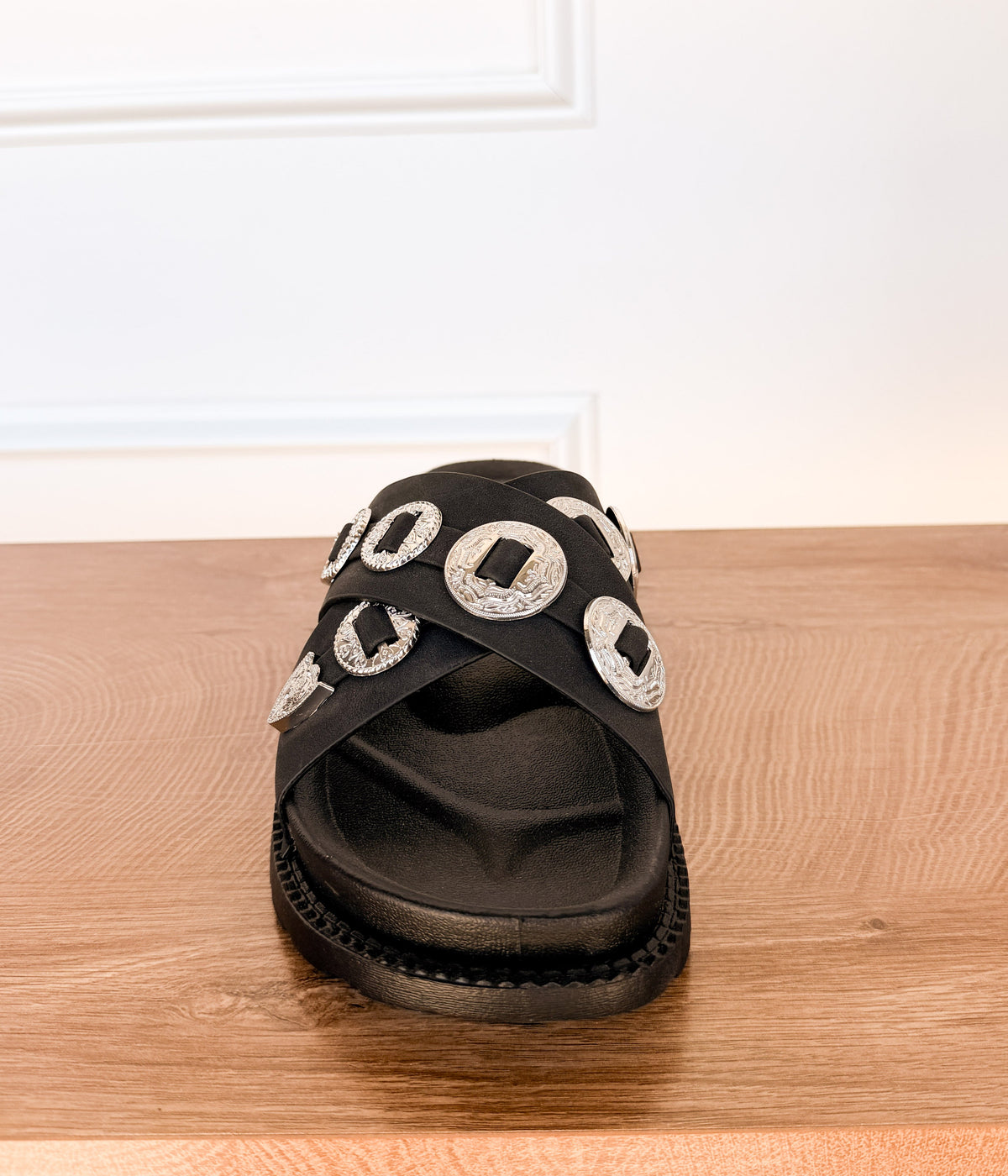 Calanthe Western Concho Sandal in Black