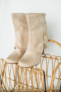 Cowgirl Star Booties in Cream
