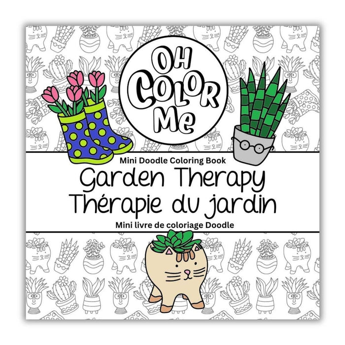 Mini Coloring Book Garden Therapy