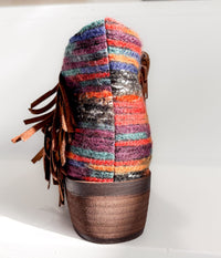 Etty Fringe Ankle Boot in Tan