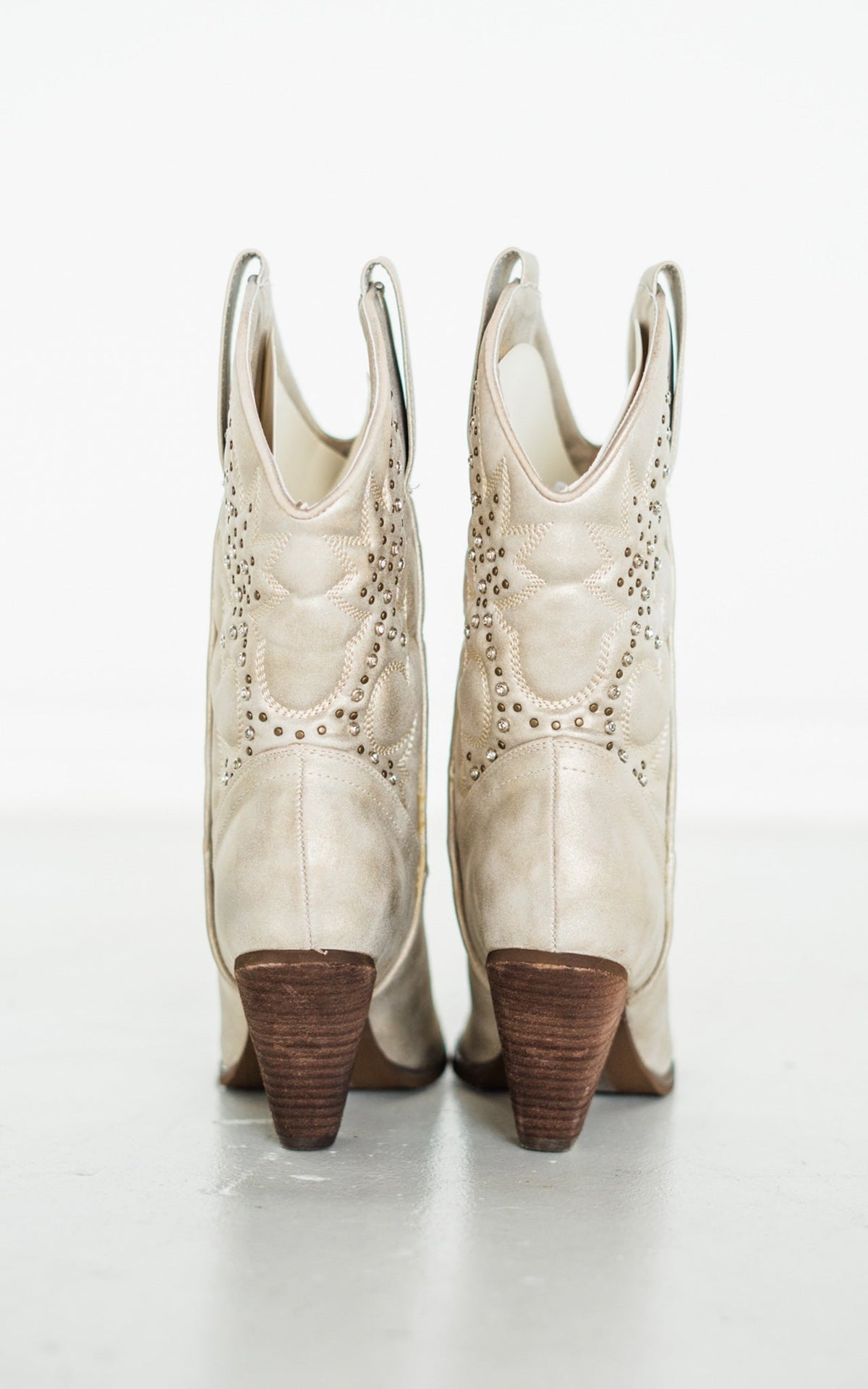 Houston Studded Boots in Champagne