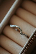 Stevie Chevron Sterling Silver Band Ring