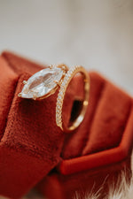 Tanya Marquise Cut Champagne Gold Ring