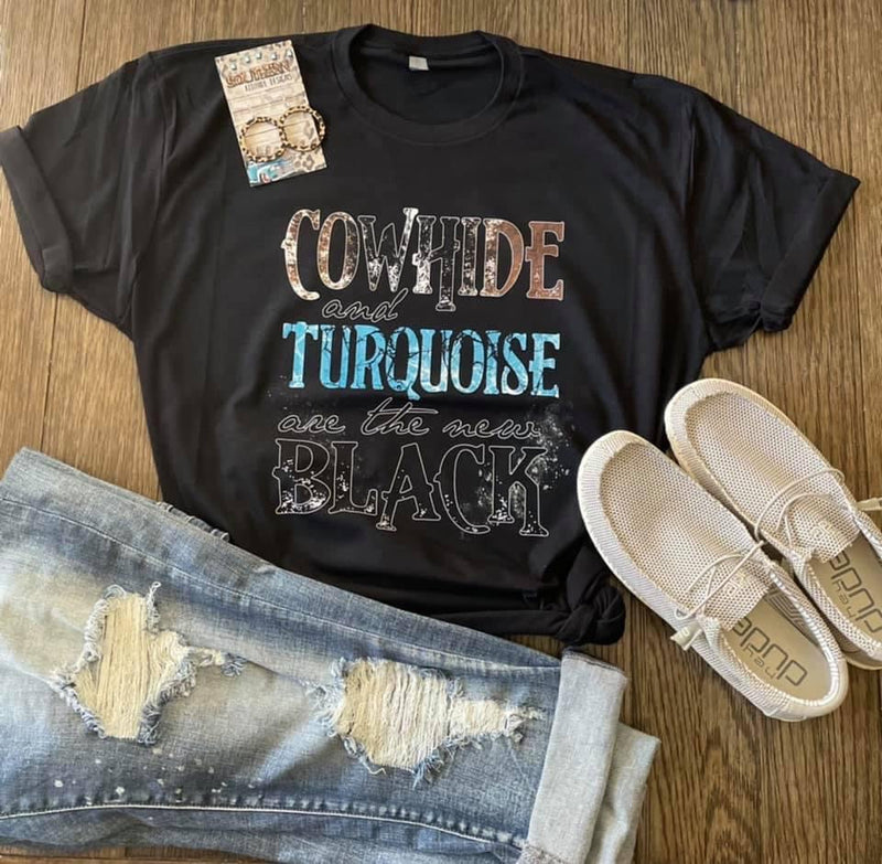 Cowhide & Turquoise