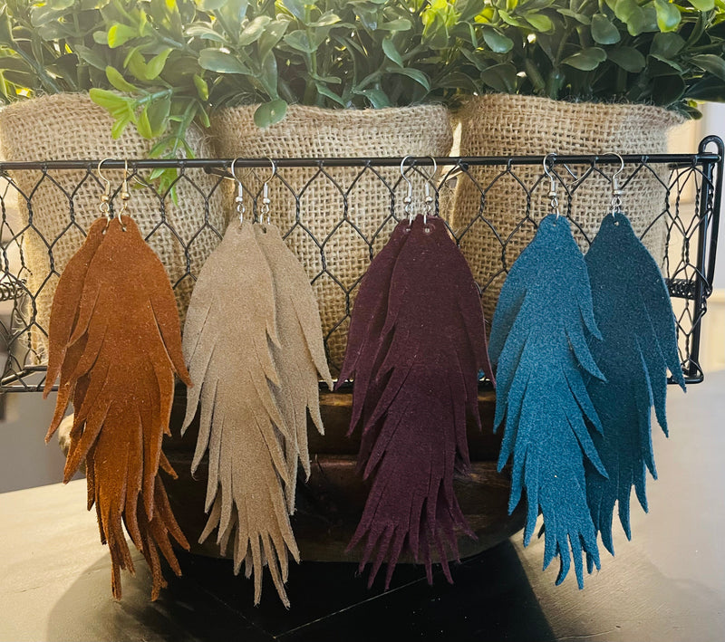Fall Suede Peacock Feathers