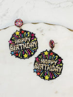 PREORDER: Birthday Fireworks Glitter Dangle Earrings