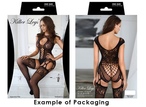 Total Seduction Strappy Fishnet Bodystocking