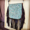 Turquoise Paisley w/ Flap and Braid Accent