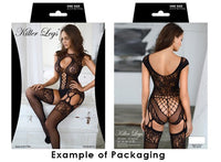 Caged Bra Top Fishnet Bodystocking w/ Thong