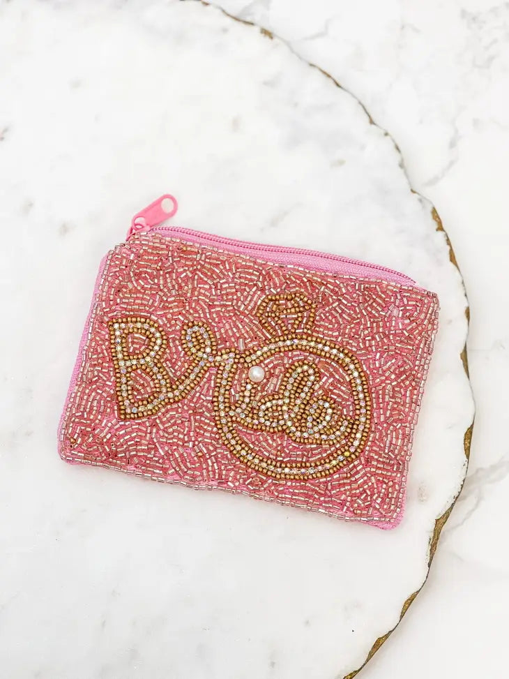 PREORDER: Bride Ring Beaded Zip Pouch