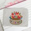 PREORDER: Happy Birthday Beaded Zip Pouch in Two Colors