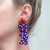 PREORDER: Stars & Stripes Beaded Dangle Earrings