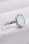 Opal Hexagon 925 Sterling Silver Ring
