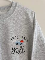 PREORDER: It's Fall Y'all Embroidered Sweatshirt in Two Colors