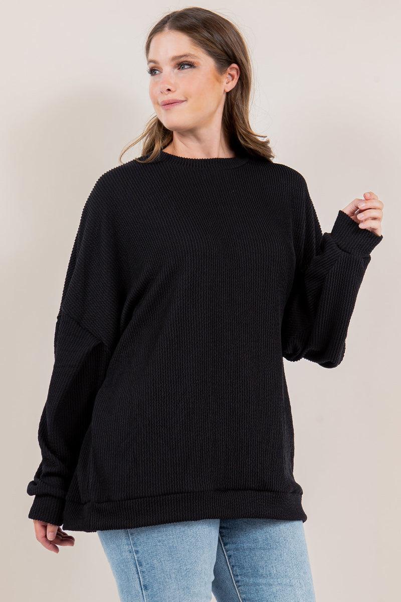 PREORDER: Ribbed Pullover in Four Colors