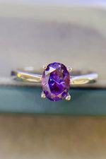 1 Carat Moissanite 4-Prong Solitaire Ring