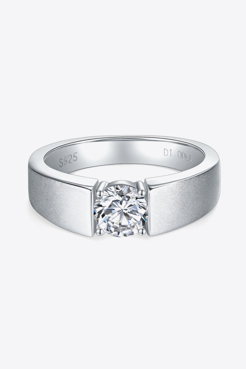 925 Sterling Silver I Carat Moissanite Ring