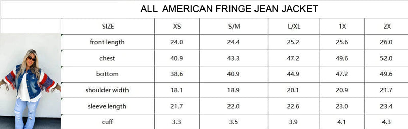 PREORDER: All American Fringe Denim Jacket