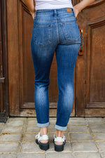 Judy Blue Amber Cuffed Slim Fit Dark Wash Jeans