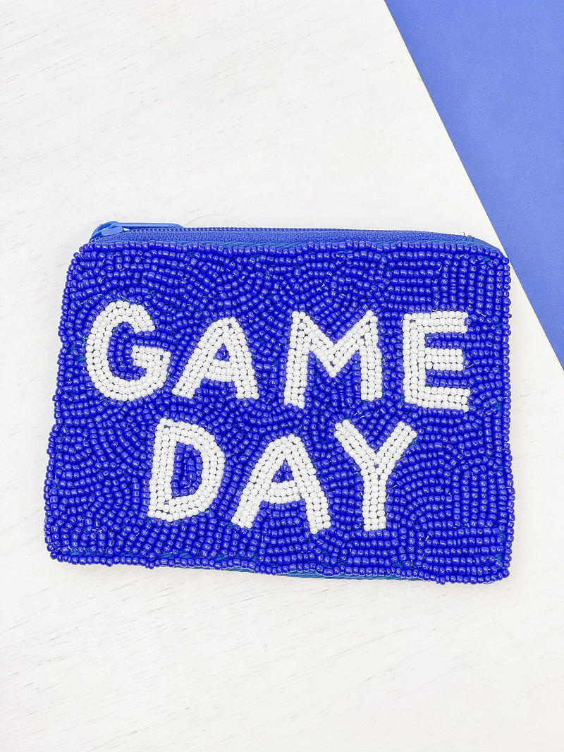 PREORDER: Game Day Beaded Zip Pouches in Assorted Colors