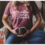 Coffee Nurse Repeat Graphic Tee