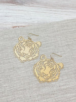 PREORDER: Filigree Tiger Dangle Earrings in Two Colors
