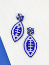 PREORDER: Glitzy Post Football Dangle Earrings in Assorted Colors