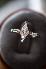 Avery Diamond Shaped CZ Stone Sterling Silver Ring
